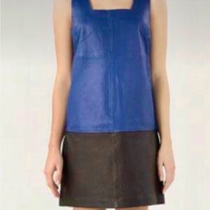 Stylish Women's Blue and Black Tank Top